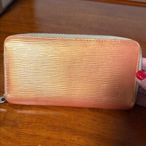 Louis Vuitton Custom Rose Gold Epi Leather Wallet